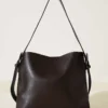 Belt Buckle Handle Bag Dark Brown - Image 2