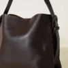 Belt Buckle Handle Bag Dark Brown - Image 3