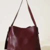 Belt Buckle Handle Bag Burgundy - Image 2