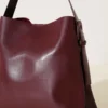 Belt Buckle Handle Bag Burgundy - Image 3
