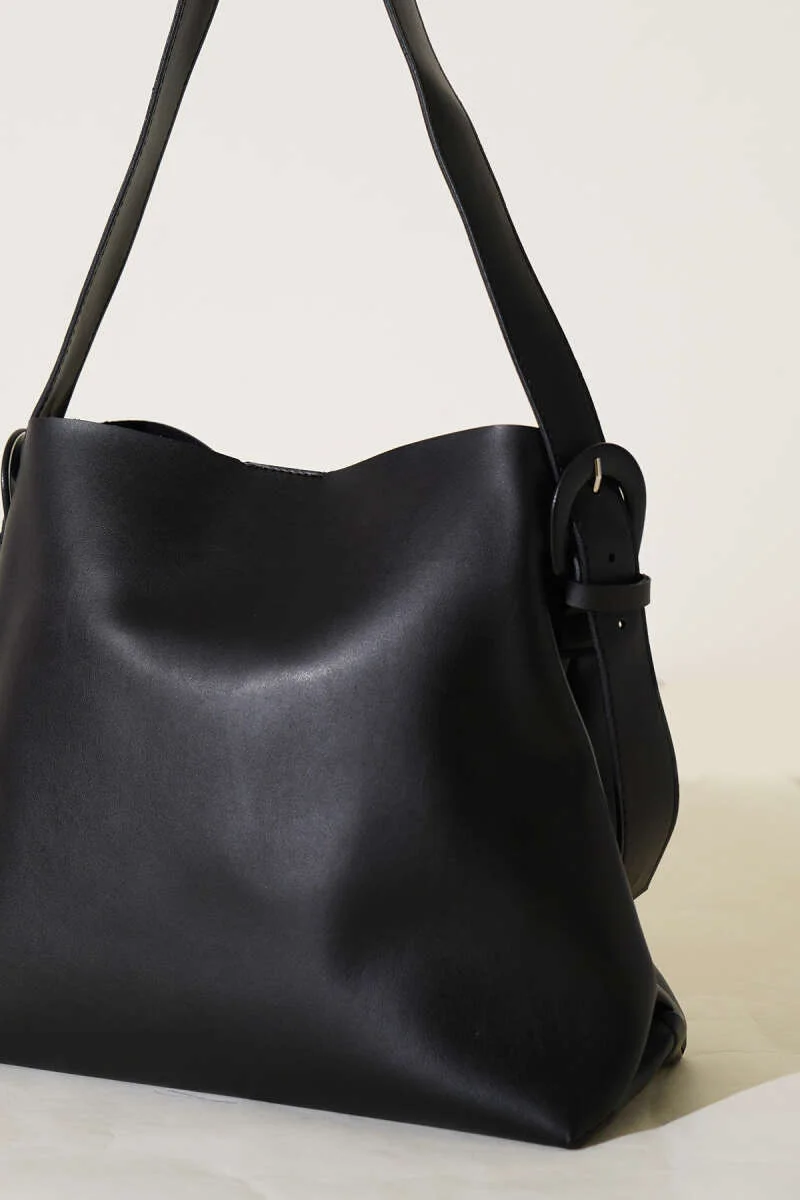 Belt Buckle Handle Bag Black - Image 3