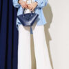 High Waist Wide Leg Trousers with Belt White - Image 2