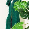 Cherry Embossed Long Knit Cardigan Emerald - immagine 2