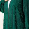 Cherry Embossed Long Knit Cardigan Emerald - immagine 4