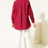Classic Collar Pocket Shirt Burgundy - Imagen 3