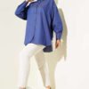 Classic Collar Pocket Shirt Navy Blue