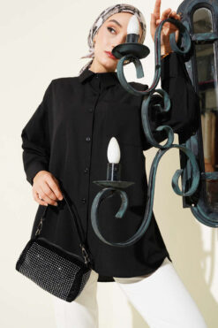 Classic Collar Pocket Shirt Black