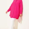 Classic Collar Oval Cut Shirt Fuchsia - Image 2