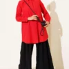 Classic Collar Oval Cut Shirt Red – Bild 2