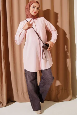 Alternatieve weergave van Classic Collar Oval Cut Shirt Powder Pink