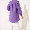 Classic Collar Oval Cut Shirt Violet – Image 3