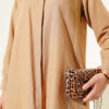 Classic Collar Oval Cut Shirt Brown - immagine 4