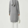 Button Detail Knit Cardigan Grey – Image 3