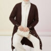 Button Detail Knit Cardigan Brown