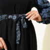 Ankle-Gathered Embroidered Dress Indigo - immagine 4