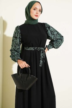 Alternative view of Ankle-Gathered Embroidered Dress Mint