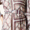 Printed Chiffon Dress with Cuff Sleeves Rose Dust - immagine 4