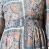Printed Chiffon Dress with Cuff Sleeves Green - Image 4
