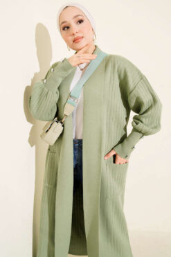Alternative view of Buttoned Cuff Shawl Collar Knit Cardigan Hazel