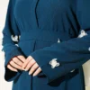 Dress with Butterfly Decorated Sleeves Petrol - immagine 4