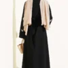 Dress with Butterfly Decorated Sleeves Black - Imagen 3