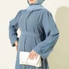 Embroidered Sleeve Crepe Abaya – Bild 2
