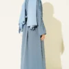 Embroidered Sleeve Crepe Abaya – Bild 3