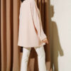 Batwing Sleeve Oversized Shirt with Necklace Beige – Bild 3