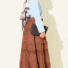 Belted Lace Skirt Brown – Bild 3