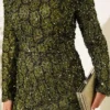 Belted Sequin Evening Dress Khaki - Afbeelding 4
