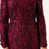 Belted Sequin Evening Dress Plum – Bild 4