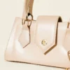 Magnetic Closure Handled Bag Beige – Image 3
