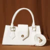Magnetic Closure Handled Bag White - Image 2