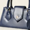 Magnetic Closure Handled Bag Navy Blue - Image 3