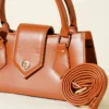 Magnetic Closure Handled Bag Tan - Image 3