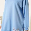 Ribbon Detail Crew Neck Tunic Blue – Image 4