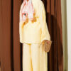 Belted Self-Patterned Two-Piece Set Golden - immagine 3