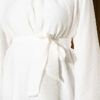 Belted Chiffon Batwing Sleeve Tunic White - Image 4