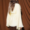 Belted Chiffon Batwing Sleeve Tunic Yellow – Image 3