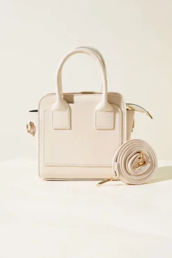 Alternative view of Box-Style Handbag Cream