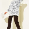 Leopard Print Detailed Hooded Sweater White - immagine 2