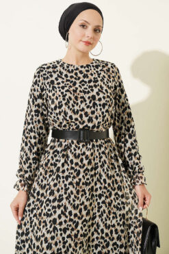 Alternative view of Leopard Print Chiffon Dress Black