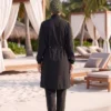 Leopard Trim Modest Swimwear Green – Bild 4