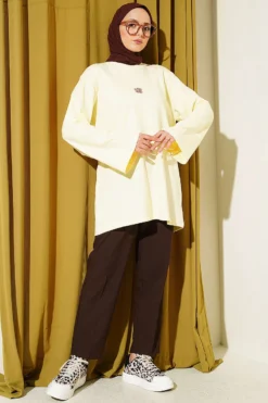Alternative view of Lilyum Printed Basic Tunic Yellow