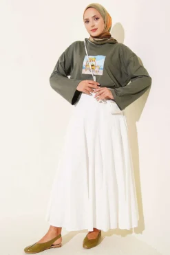 Vue alternative de Lemon Print French Terry Tunic Khaki