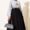 Printed French Terry Tunic with Hem Edge Grey - Afbeelding 2