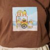 ⁦Lemon Print French Terry Tunic Brown⁩ - الصورة ⁦4⁩
