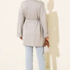 Side-Slit Belted Tunic Grey – Bild 3