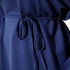 Side-Slit Belted Tunic Navy Blue – Image 4