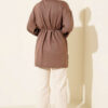 Side-Slit Belted Tunic Mink - immagine 3
